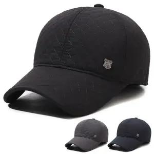 누빔 캡 귀달이 방한 모자 중년 아빠 캡 겨울 남자 남성