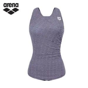 아레나 A4FL1LS02 PNK 클래시 여성 브라컵내장 U백 치마형 실내 아쿠아 겸용 원피스 수영복