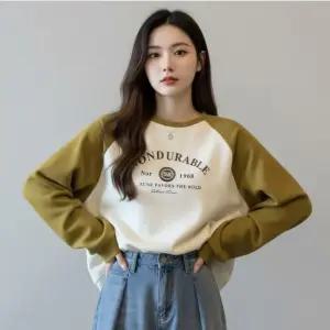 듀라블 배색 맨투맨 티셔츠 여성 가을 겨울 맨투맨 상의