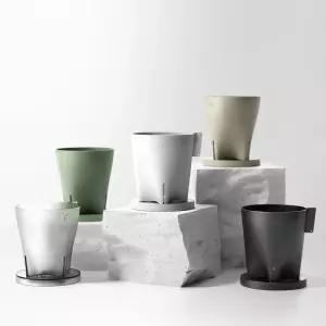 플랜트엘 택받침세트 불로장생 에어프루닝 플라스틱 슬릿 다육이 분갈이 미니 에어포트 원형 화분