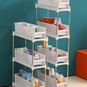 슬라이드 틈새 선반 다용도 인테리어 거실 베란다 수납장 2단 3단