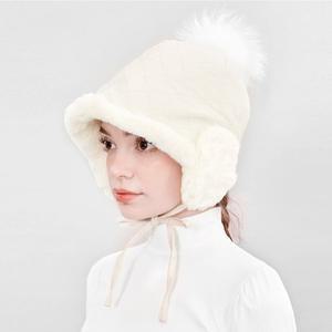 [체스골프]기획상품] 피센 여성골프 퍼안감 귀마개 패딩 벙거지모자 여자겨울모자