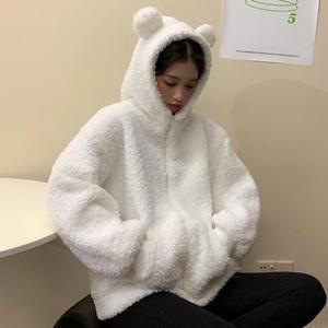 [HYIK0XFY_4B]양털 플리스 집업 뽀글이 자켓 여성 풀집