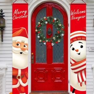 카페 산타 눈사람 족자 배너 성탄현수막 교회 크리스마스 유리 장식 파티포토존 배경