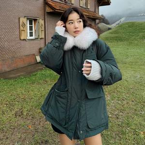 [온앤온](대구신세계)중기장 퍼카라 A라인 구스다운 NEP4WMA15