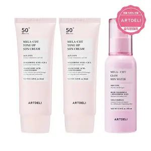 아트델리 멜라컷 톤업 선크림 50ml x2 + 선워터 100ml