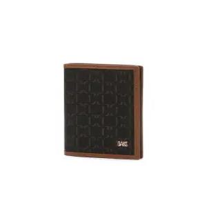 닥스 액세서리 25SS [SAINT BARNET] 브라운 로고패턴 가죽 슬림 카드지갑 DCHO5E724W2