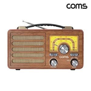 주방용 레트로 라디오 스피커 Brown-WAA8395