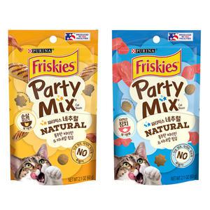 퓨리나 프리스키 파티믹스 네추럴 60g 2개세트 고양이간식