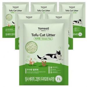 탐사 베이직 프리미엄 고양이 두부모래 7L (약 2.8kg), 녹차향, 7L, 6개 one option