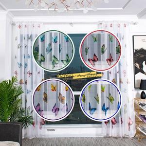 (쉬폰_나비4color)거실 창문 안방 가리개 레이스 암막 바란스 커튼 커텐