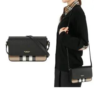 [버버리] 뉴햄프셔체크 크로스백 블랙 81072691