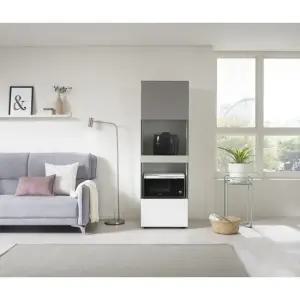 비크 주방 키큰 광파오븐 렌지대 선반 다용도 수납장 600 그레이 방문설치