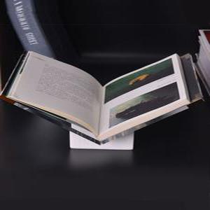 도서 디스플레이 페이지 진열 투명 책꽂이 X자형