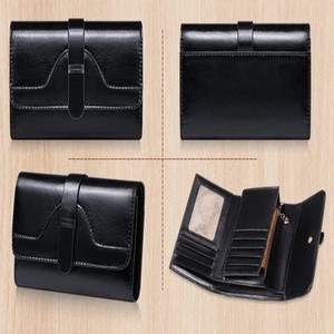 리얼소가죽지갑 지퍼 3단 똑딱이 카드지갑