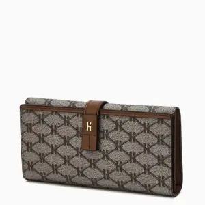 [NS홈쇼핑][헤지스ACC] HIWA5F883W2 헤리아토 브라운 시그니처 패턴 가죽 장지갑..