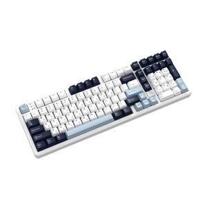 LEOBOG by AULA Hi98Pro 유무선 풀알루미늄 기계식 키보드 스카이 화이트, 저소음 바다축