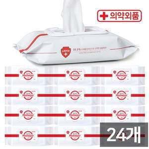 (의약외품)메디와이퍼 손소독티슈 80매 24개