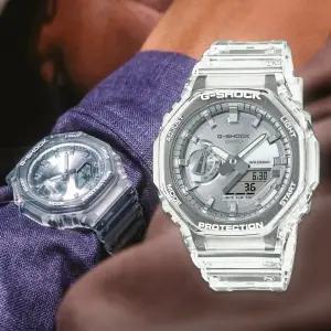 지샥 시계 지얄오크 메탈릭 실버 투명 GA-2100BM-7A8DR 백화점AS,보증서