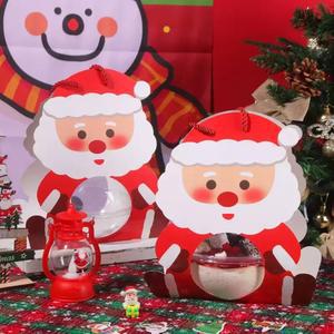 크리스마스 케이크 용기 디저트 손잡이상자 25개 일회용숟가락 트리케이스 케이스 260ml