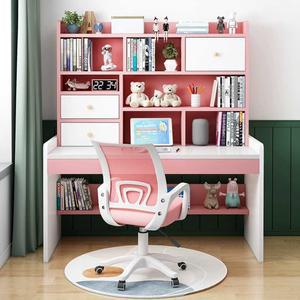 초등학생 책상세트 바른자세 공부방 초등책상의자세트 핑크 원목 어린이책상의자세트 발받침
