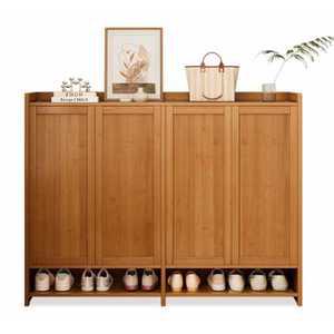 원목 거실장 대나무 현관 신발장 우드 다이 수납 900