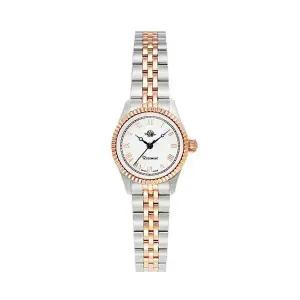 [로즈몽] RS62-04RM-MT 앤틱 터치 로즈 라운드 콤비 여성 메탈 손목 시계