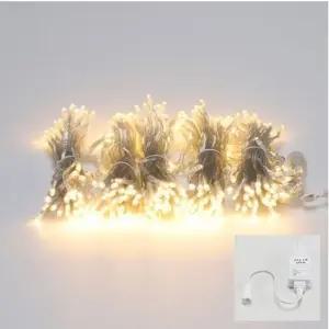 트리조명 300구 DC24V 투명선 전구색 정류기포함 LED트리전구 트리전구 크리스마스장식 트리조명