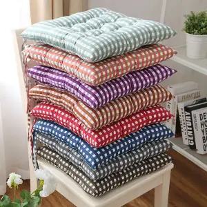 두꺼운방석 사무실 학교 학생 체크 의자 방석 F547