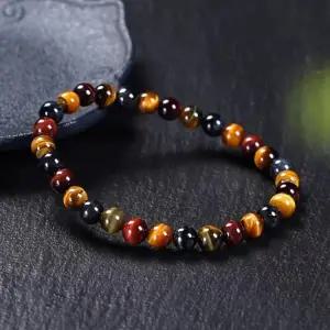 6mm 3색 호안석 타이거아이 염주 팔찌 선물박스