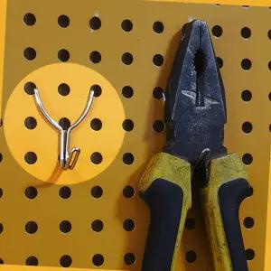 스텐 다용도 J후크 5개 타공 보드 후크 걸이 공구 소품 타공판 고리