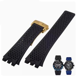 남성용 오목 볼록 인터페이스 팔찌 용 태그 호이어 카레라 시리즈 시계 스트랩 22mm 새로운 실리콘 밴드