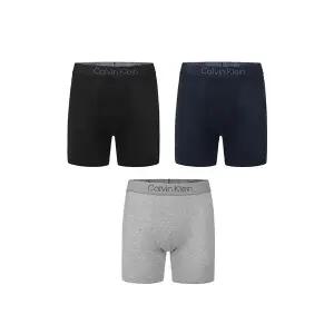 [캘빈클라인 언더웨어]CK 캘빈클라인 울트라소프트 모달 3팩 박서브리프 남성 팬티 블랙 네이비 그레이 NB4