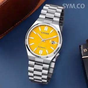 시티즌 NJ0150-81Z 오토매틱 사파이어 츠요사 옐로우 남자 메탈 시계 c