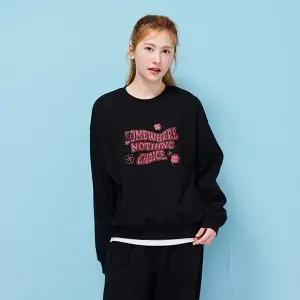 [에꼴리에] 여자 가을신상 빈티지 프린팅 볼륨 맨투맨티(25C1457)