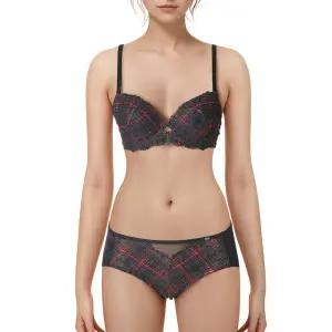 [롯데백화점]휠라언더웨어 아웃핏 홀리데이 체크프린트레이스 BADRH1442FDID