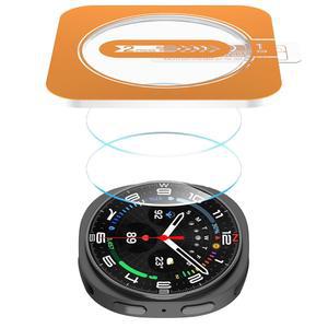 삼성 갤럭시 워치 8 44mm(2025년 신제품 출시)와 호환되는 SWUU 2팩 강화 유리 스크린 프로텍터, 자동 정렬 설치 키트가 있는 방수 HD 9H 필름 클리어