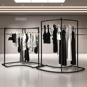 곡선 옷걸이 디피 걸이 100 의류 진열대 높이135cm 철제행거 매장 행거 전시용