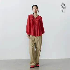 머티리얼랩 25FW 브리즈 플리츠 블라우스