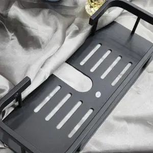 욕실 스텐레스 코너선반 슬라이드바 멀티일자선반블랙 블랙욕실코너선반 블랙욕실선반