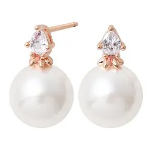 14K 골드필드 핀 이어링 펠레타 큐빅 진주 결혼식 혼주 스터드 귀걸이