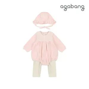 [롯데백화점]아가방 리나벨로아바디수트세트(모자)(PINK) 01Q727951