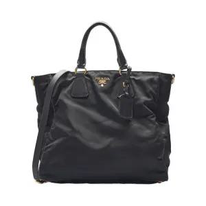 [중고명품] 블랙 나일론 로고 포코노 여성 토트백