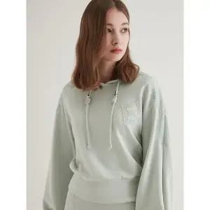 [하프클럽/에고이스트]민트 레이스패치 후드 티셔츠 EN3CL364