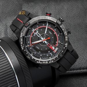 TIMEX 시계 T2N720 TW2T76300 시리즈 남성용 고품질 고무 밴드 블랙 방수 실리콘 스포츠 스트랩 2416mm