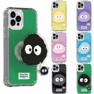 아이폰 17 16 15 14 13 12 프로 프로맥스 케이스 정품 몽몽라벨 범퍼케이스 +그립 톡홀더 세트