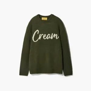 [하프클럽/에스티코]레터링 자카드 라운드 니트 카키 DKTVD62CPK