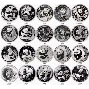 중국 동전 기념 주화 모형 수집 개업 1987 2014 1온스 Ag.999 팬더 은화
