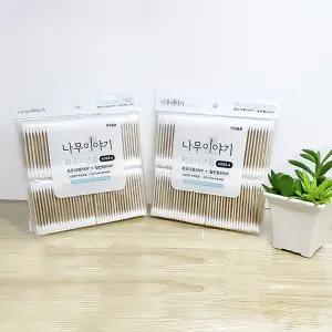 고급 순면 나무 면봉 일반 회오리 혼합형 400개입 1P