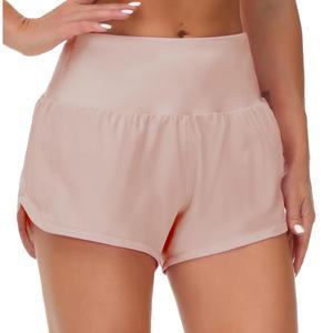 더 짐 피플 여성용 하이웨이스트 운동 반바지 퀵 드라이 러닝 반바지와 메시 라이너 지퍼 포켓